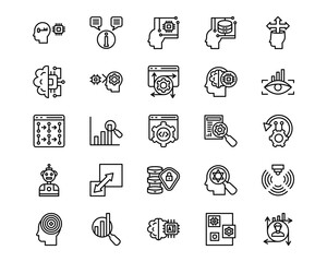 Data Analytics Line Vector Icons