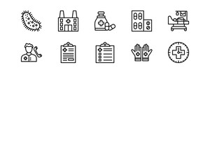 Medicine I Line Vector Icons