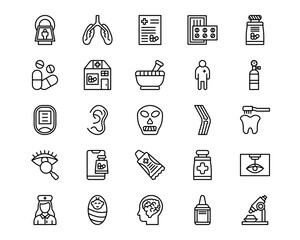 Medicine I Line Vector Icons