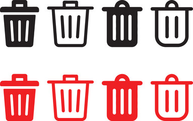 trash can, garbage bin, waste bin, recycle bin, rubbish bin, trash icon, garbage icon, waste icon, recycle icon, rubbish icon, container, disposal, delete, remove, clean, symbol, sign, vector, illustr
