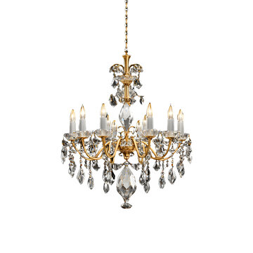 Chandelier Crystal Elegant Decorative Luxury Interior Lighting Icon isolated on transparent background