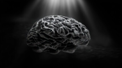 Human brain illuminated