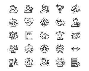 Lifestyles Line Vector Icons