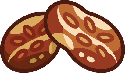 Pinto beans vector illustration natural organic patterns scalable for design projects