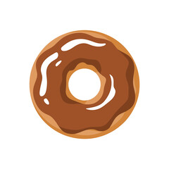 Digital illustration of a glazed donut with sprinkles
