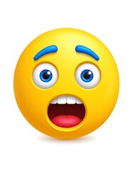 Fototapeta premium Surprised cartoon face