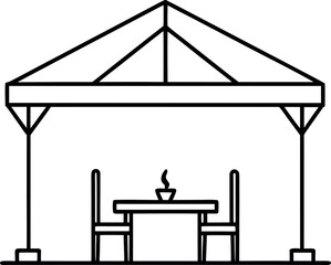 vector illustration of a cafe
