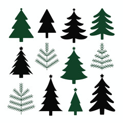 Stylized Christmas Tree Vector Collection