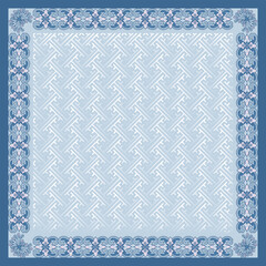 cute blue hijab  motif design 