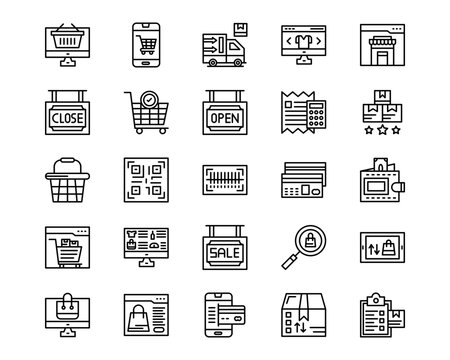ECommerce Line Vector Icons
