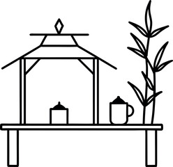 silhouette of a house