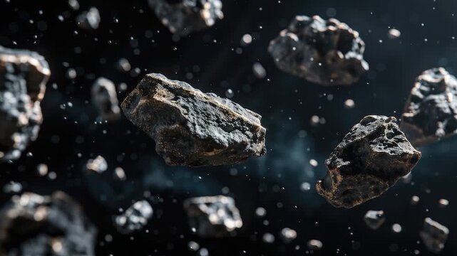 A collection of rocks suspended in mid-air, defying gravity