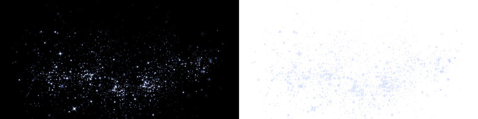 Sparkling glitter overlay on contrasting backgrounds, featuring a blend of shimmering particles and soft textures, ideal for creative design and artistic projects with copy space