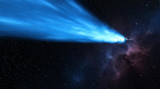 A spaceship in sky 
