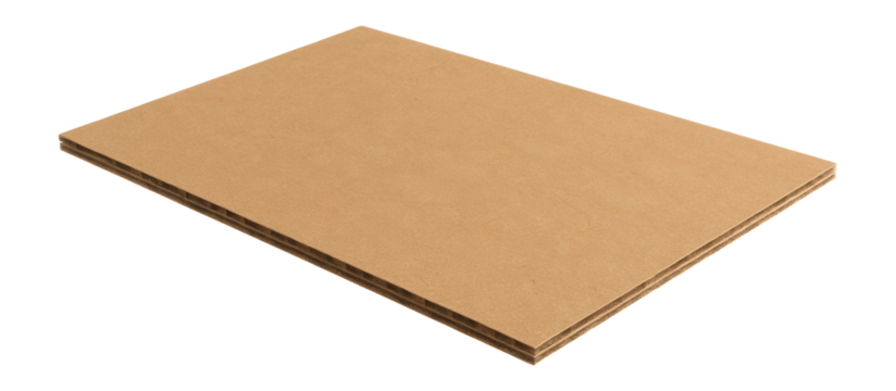Cardboard sheet on a white background.