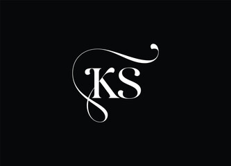 KS Logo Design Vector. Elegant Monogram Logo Design	