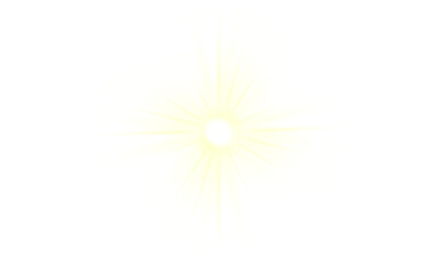 Golden Starburst Sparkle PNG on Transparent Background