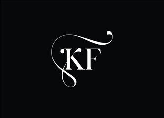 KF Logo Design Vector. Elegant Monogram Logo Design	