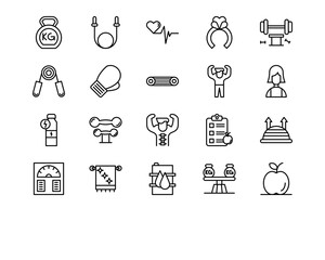 Pilates Line Vector Icons