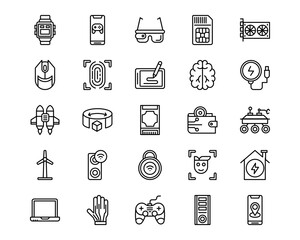 Technology Line Vector Icons