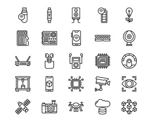 Technology Line Vector Icons