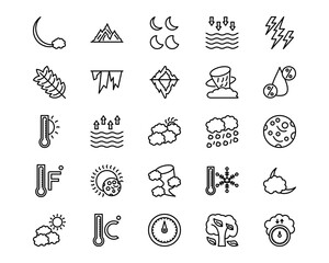 Weather Line Vector Icons