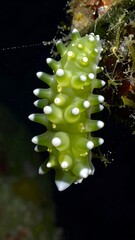 Close-up of a vibrant sea slug