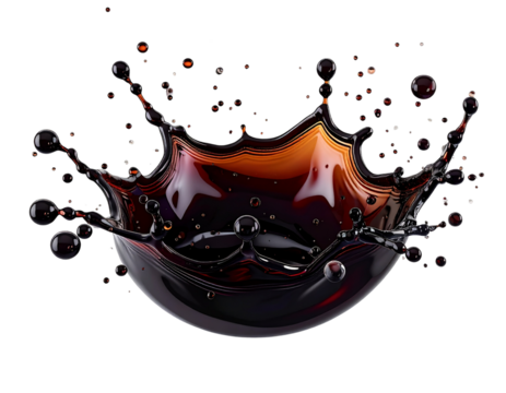Minimalista Splash de Bebida Oscura PNG