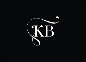 KB Logo Design Vector. Elegant Monogram Logo Design