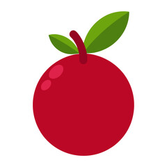 vector illustration of cranberry fruit silhouette