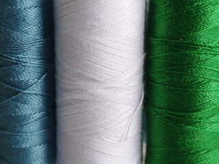 close up of a thread Thread spool sewing industry hobby work studio seamstress