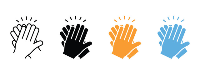 Clapping hands icon vector. positive feedback and recognition symbol. vector illustration.