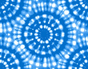 Abstract tie-dye pattern on a deep blue background