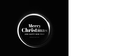 Circular Christmas greeting mock up with elegant typography on a dark background, featuring a festive design for holiday celebrations and seasonal greetings © Виктория Проскурина