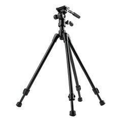 Compact tripod, studio shot, black background, photography