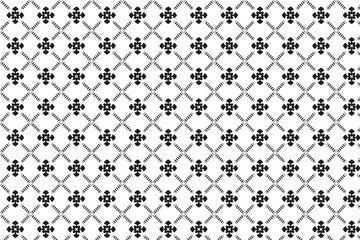 Geometric Lattice Pattern Black and White Seamless Design Backdrop