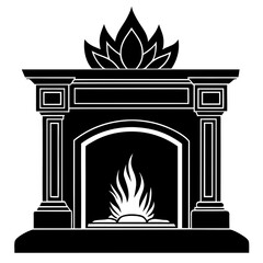 vector illustration of an ancient column