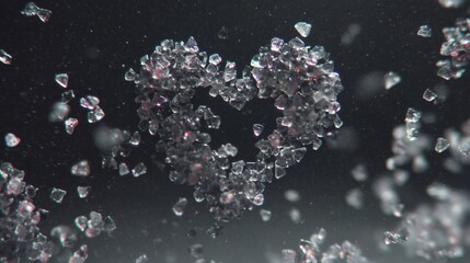 conceptual illustration where the grains of salt form a shimmering constellation in the shape of a heart, symbolizing its role in preserving flavor and as a fundamental element in life. The 