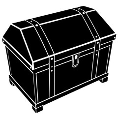 treasure chest isolated on white