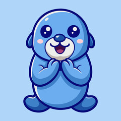 cute-seal-clapping-flippers--cartoon-vector