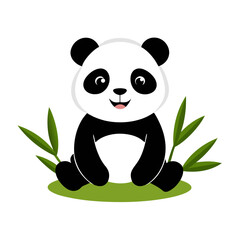 panda and bamboo