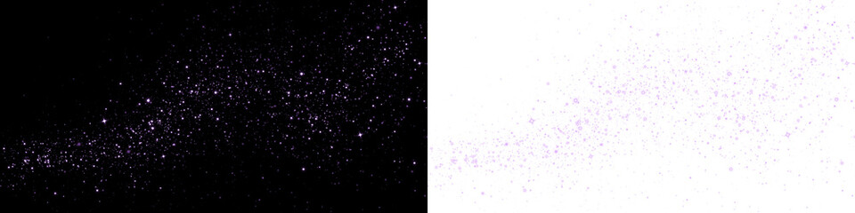 Abstract glitter overlay in contrasting black and white backgrounds, showcasing shimmering particles and vibrant textures, ideal for creative design projects and visual enhancements