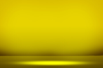 Yellow Wall and Floor with Light and Shadow Background PNG. Modern Product Display Stage for Presentation and Cover Banner Design.