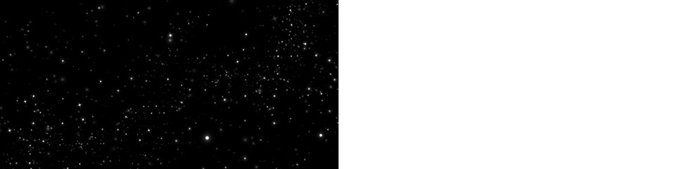 Starry night sky overlay with scattered white stars on a black background, perfect for creating dreamy and cosmic designs with copy space for text or graphics © Виктория Проскурина