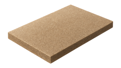 Rectangular piece of sandpaper.