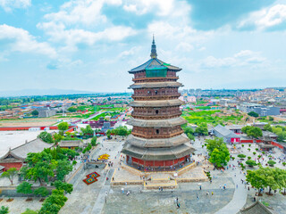 Obraz premium Yingxian Wooden Pagoda, Shuozhou City, Shanxi Province