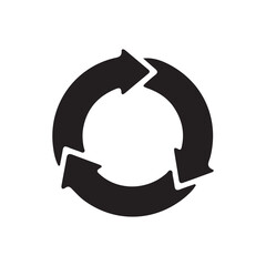 recycle symbol on white background