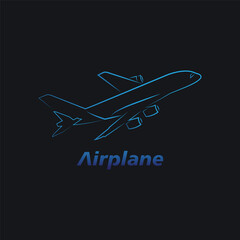 vector illustration of airplane