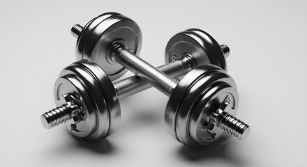 dumbbell weights on a white background
