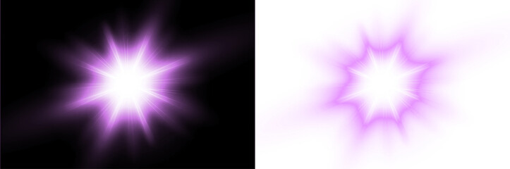 Vibrant purple starburst overlay on contrasting backgrounds, showcasing dynamic light effects and textures, ideal for creative design projects and visual storytelling